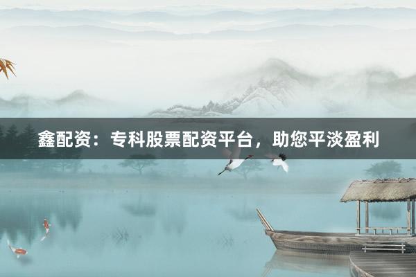 鑫配资：专科股票配资平台，助您平淡盈利
